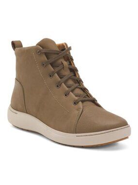 CLARKS Wide Leather Nalle Lo Comfort Boots